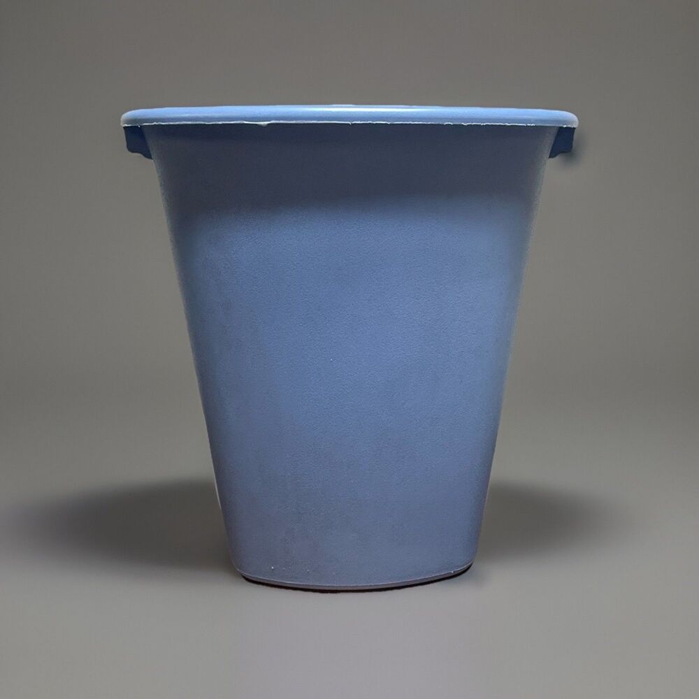 VTG 1998 Rubbermaid Vanity Waste Basket Trash Can 2305 Country Cottage Blue 3Gal